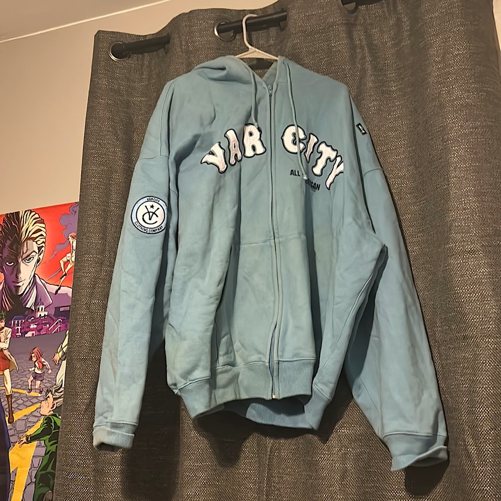 Vintage Y2K Varcity Zip Up Hoodie